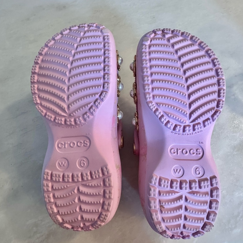 Love Shack Fancy x Crocs collab Platform croc in W6 - Picture 5 of 6